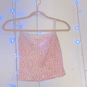 Pink Cheetah Print Tank Top